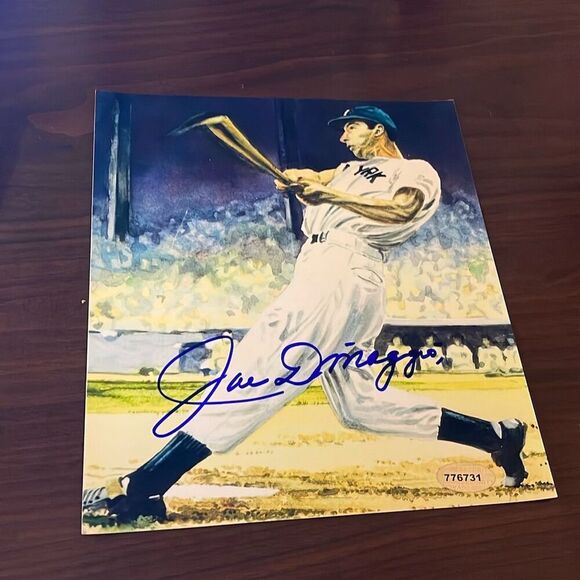Joe DiMaggio Signed Lithograph w/ COA New York Yankees Baseball Art - Picture 1 of 2